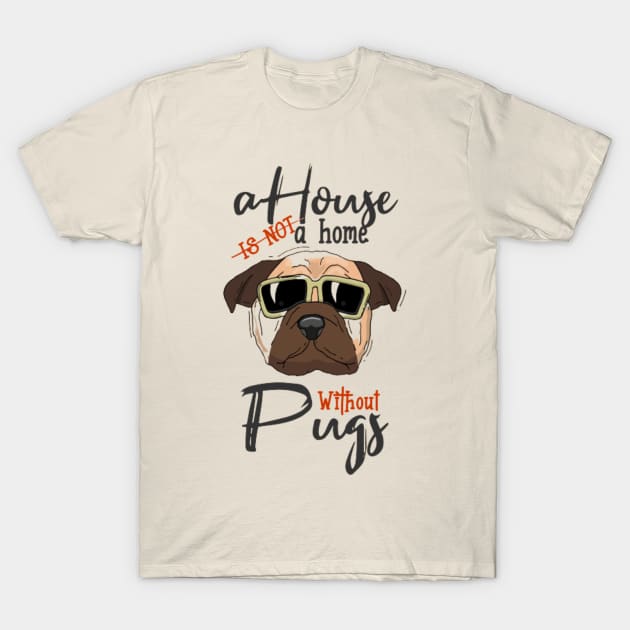 Funny Pug Dog T-Shirt by Graffix